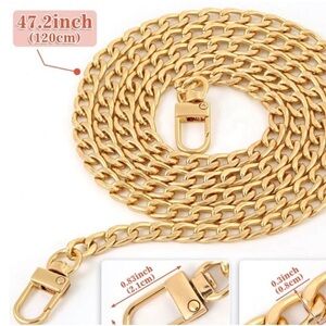 Bag Chain 47 inch In Gold Tone Hardware